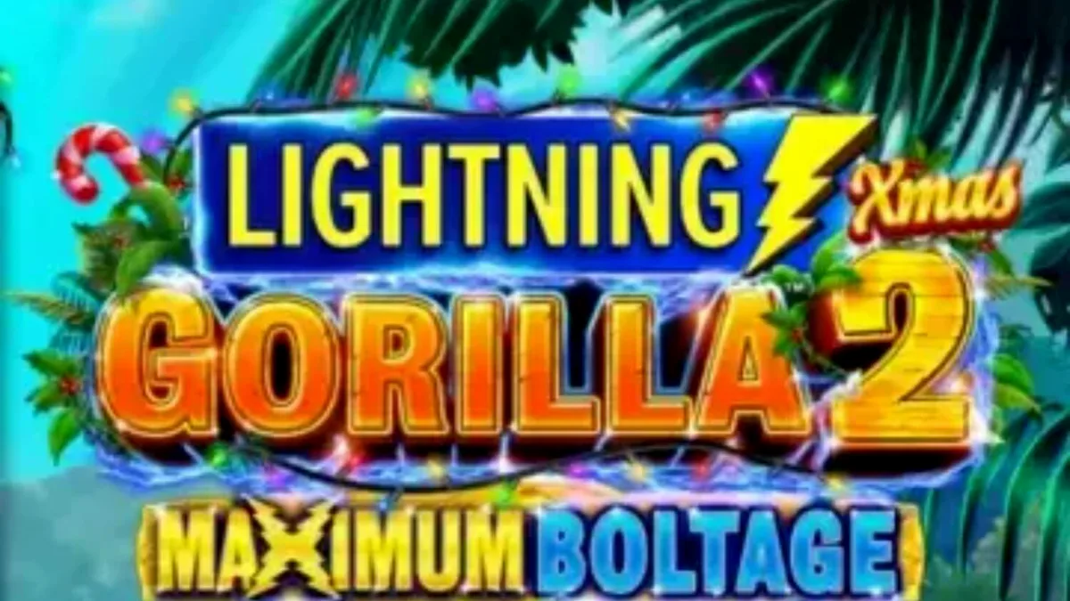 Lightning Gorilla 2 Xmas slot gameplay featuring festive jungle theme