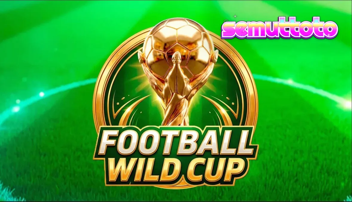 Tampilan visual slot Football Wild Cup dengan latar belakang stadion yang megah